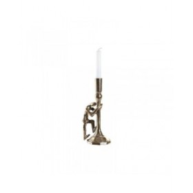 Candelabro DKD Home Decor 12 x 10 x 27 cm Champagne Nero Alluminio Moderno (2 Unità)