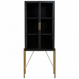 Armadio Alexandra House Living Marrone Vetro Legno di abete Legno MDF 35 x 155 x 64 cm