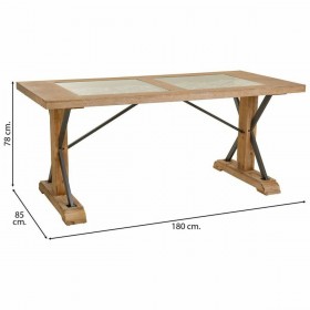 Tavolo Alexandra House Living Marrone 85 x 78 x 180 cm