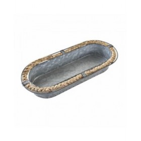 Centrotavola DKD Home Decor Grigio Marrone Ferro Fibra (51 x 26 x 7 cm)