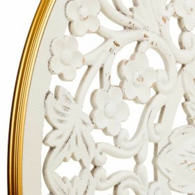 Decorazione da Parete Alexandra House Living Bianco Metallo Legno MDF 3 x 87 x 87 cm
