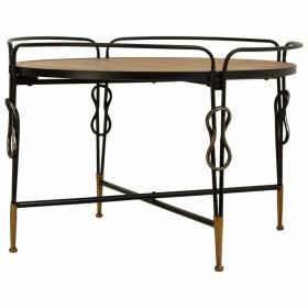 Tavolino da Caffè Alexandra House Living Marrone Metallo Legno di abete Legno MDF 78 x 53 x 78 cm