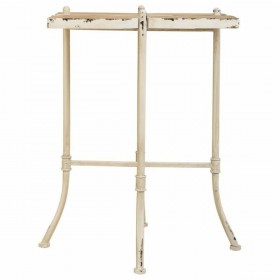 Tavolino da Caffè Alexandra House Living Bianco Metallo Legno di abete Legno MDF 48 x 66 x 48 cm