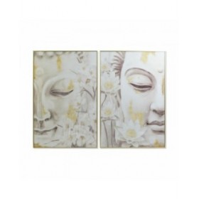 Quadro DKD Home Decor Buddha 80 x 4 x 120 cm Orientale (2 Unità)