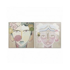 Quadro DKD Home Decor Viso (103 x 4,5 x 103 cm) (2 Unità)
