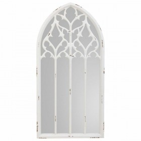 Specchio da parete Alexandra House Living Bianco Vetro Legno di abete Legno MDF 2 x 80 x 40 cm