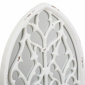 Specchio da parete Alexandra House Living Bianco Vetro Legno di abete Legno MDF 2 x 80 x 40 cm