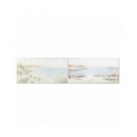 Quadro DKD Home Decor 140 x 3,7 x 70 cm Spiaggia Mediterraneo (2 Unità)
