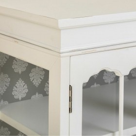 Credenza Alexandra House Living Bianco Vetro Legno di abete Legno MDF 40 x 101 x 142 cm
