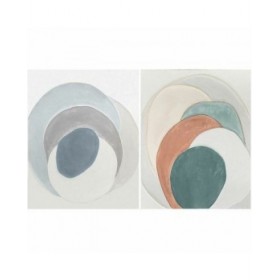 Quadro DKD Home Decor Moderno Cerchi 80 x 3,7 x 100 cm (2 Unità)