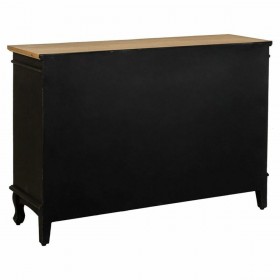 Credenza Alexandra House Living Nero Vetro Legno di abete Legno MDF 36 x 80 x 120 cm