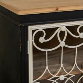 Credenza Alexandra House Living Nero Vetro Legno di abete Legno MDF 36 x 80 x 120 cm