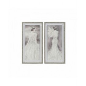 Quadro DKD Home Decor 40 x 3,8 x 80 cm Donna Romantico (2 Unità)