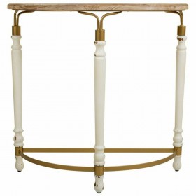 Ingresso Alexandra House Living Bianco Metallo Legno di abete Legno MDF 35 x 76 x 80 cm