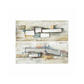 Quadro DKD Home Decor 150 x 3 x 60 cm Astratto Loft (2 Unità)