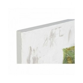 Quadro DKD Home Decor Tropicale Foglia della pianta (80 x 3,5 x 80 cm) (2 Unità)