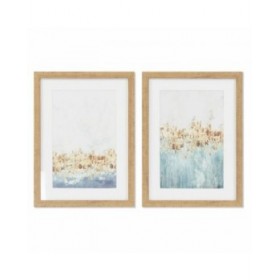 Quadro DKD Home Decor Astratto (30 x 2,5 x 40 cm) (2 Unità)