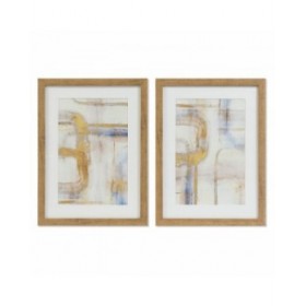 Quadro DKD Home Decor Astratto (30 x 3 x 40 cm) (2 Unità)