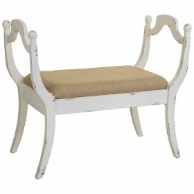 Panca Alexandra House Living Bianco Spugna Legno di abete Legno MDF 45 x 78 x 90 cm