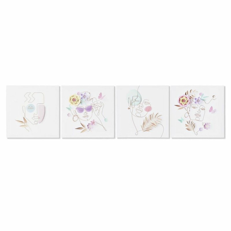 Quadro DKD Home Decor Astratto Moderno (40 x 1,8 x 40 cm) (4 Unità)