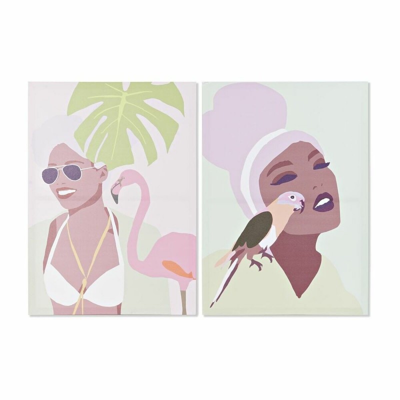 Quadro DKD Home Decor Tropicale (50 x 1,8 x 70 cm) (2 Unità)