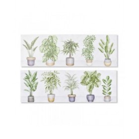 Quadro DKD Home Decor Impianto (90 x 2,3 x 30 cm) (90 x 1,5 x 30 cm) (2 Unità)
