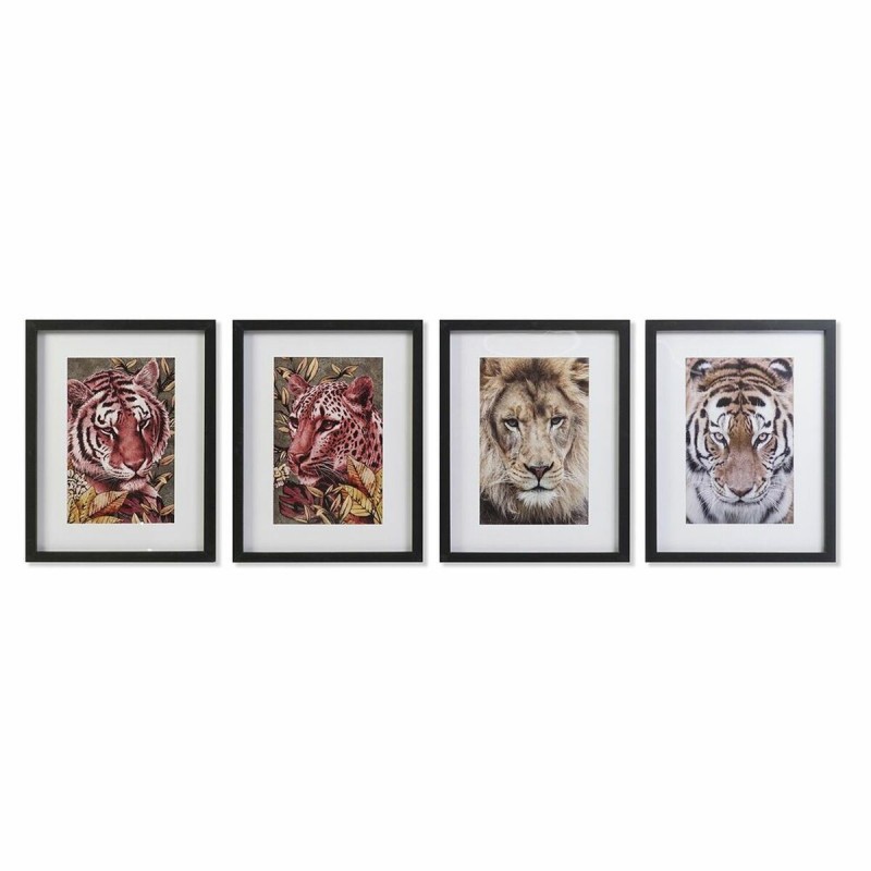 Quadro DKD Home Decor Coloniale Giungla (35 x 2,5 x 45 cm) (35 x 2 x 45 cm) (4 Unità)