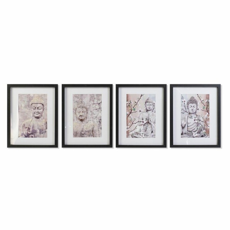 Quadro DKD Home Decor Buddha Orientale (35 x 2,5 x 45 cm) (35 x 2 x 45 cm) (4 Unità)