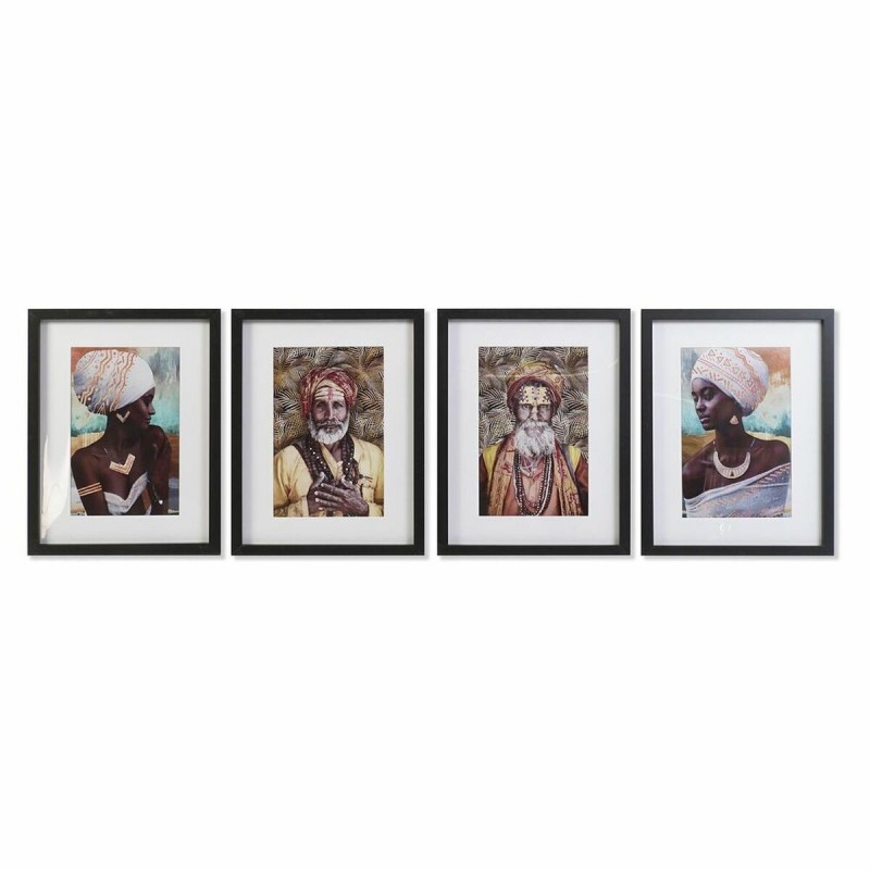 Quadro DKD Home Decor Coloniale Etnico (35 x 2,5 x 45 cm) (4 Unità)
