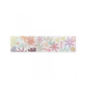 Tela DKD Home Decor Fiori (60 x 1,8 x 60 cm) (4 Unità)