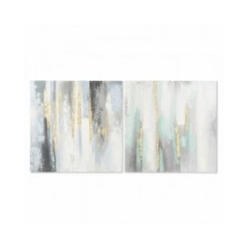 Quadro DKD Home Decor Astratto 80 x 3 x 80 cm Moderno (2 Unità)