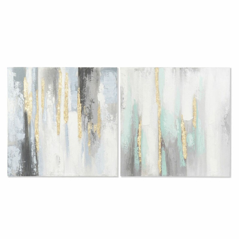 Quadro DKD Home Decor Astratto 80 x 3 x 80 cm Moderno (2 Unità)