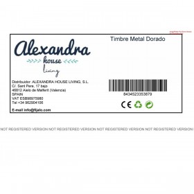 Citofono Alexandra House Living Marrone Ottone Legno di acacia 12 x 10 x 12 cm