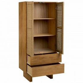 Armadio Alexandra House Living Marrone Corda Legno di abete Legno di paulownia 45 x 170 x 80 cm 45 x 170 x 75 cm