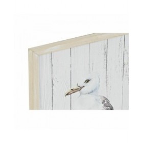 Quadro DKD Home Decor Uccello Mediterraneo (40 x 1,8 x 60 cm) (2 Unità)
