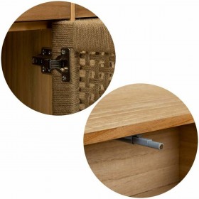 Armadio Alexandra House Living Marrone Corda Legno di abete Legno di paulownia 45 x 170 x 80 cm 45 x 170 x 75 cm