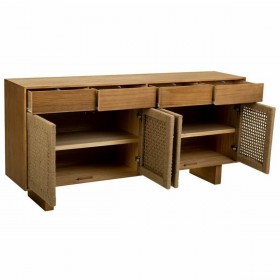 Credenza Alexandra House Living Marrone Legno di abete Legno di paulownia 36 x 75 x 160 cm