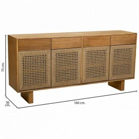 Credenza Alexandra House Living Marrone Legno di abete Legno di paulownia 36 x 75 x 160 cm