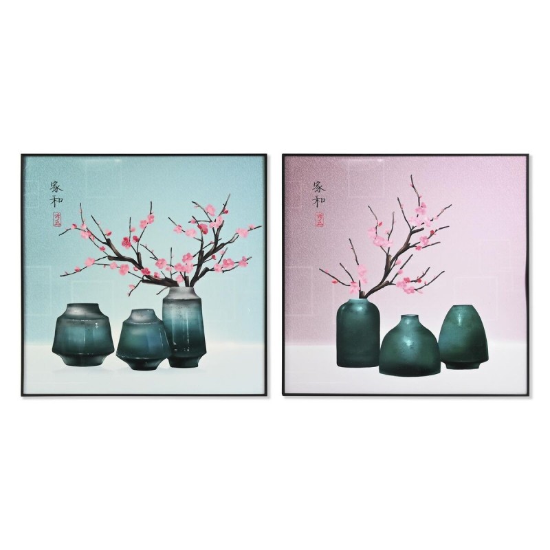 Quadro DKD Home Decor Vaso Orientale (80 x 3 x 80 cm) (2 Unità)