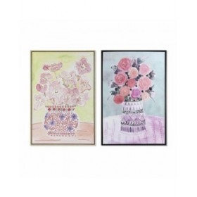 Quadro DKD Home Decor 36 x 4 x 93 cm Vaso Shabby Chic (2 Unità)