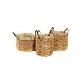 Set di Cestini DKD Home Decor Bambù Tropicale 40 x 40 x 24 cm