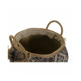 Cestino DKD Home Decor 30 x 30 x 30 cm Fibra naturale Boho (2 Unità)