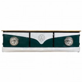 Credenza Alexandra House Living Azzurro Bianco Ferro Legno di mango 50 x 50 x 183 cm