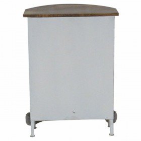 Console Alexandra House Living Van Giallo Bianco Ferro Legno di mango 32 x 75 x 50 cm