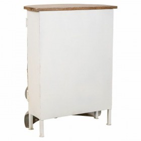 Console Alexandra House Living Van Giallo Bianco Ferro Legno di mango 32 x 75 x 50 cm