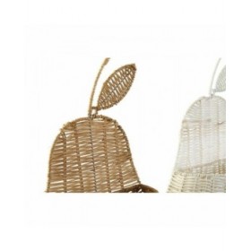 Cestino DKD Home Decor Da muro 55 x 33 x 14 cm Rattan (2 Unità)