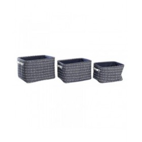 Set di Cestini DKD Home Decor 38 x 28 x 25 cm Poliestere
