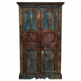Armadio Alexandra House Living Marrone polistirene Legno di mango 41 x 206 x 120 cm