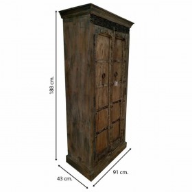 Armadio Alexandra House Living Marrone polistirene Legno di mango 43 x 188 x 91 cm