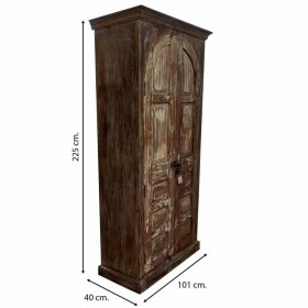 Armadio Alexandra House Living Marrone polistirene Legno di mango 40 x 225 x 101 cm